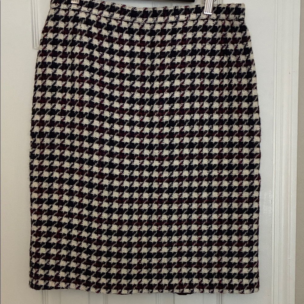 Talbots Classic Houndstooth Pencil Skirt Size 14